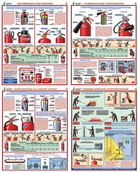 ПС33 Первичные средства пожаротушения  (ламинированная бумага, А2, 4 листа) - Плакаты - Пожарная безопасность - vektorb.ru